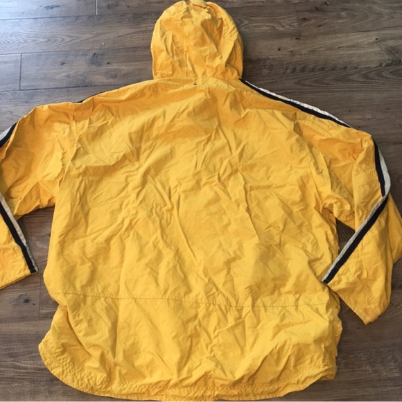 VINTAGE GAP REFLECTIVE RACING STRIPED HOODED WINDBREAKER JACKET - Picture 5 of 6